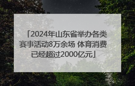 2024年山东省举办各类赛事活动8万余场 体育消费已经超过2000亿元